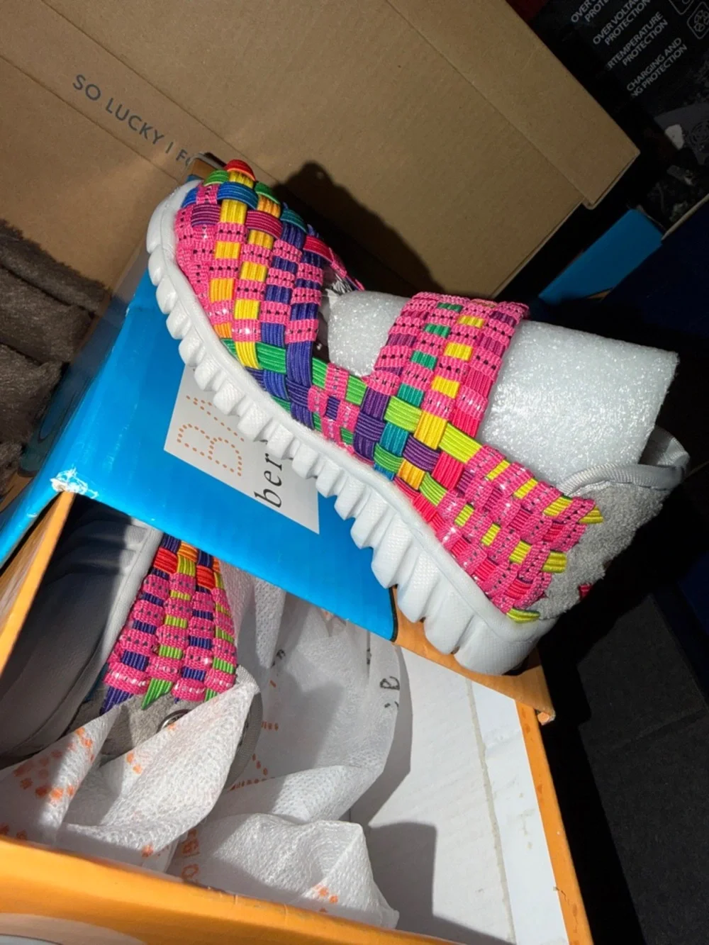 bernie mev. Kids Multicolor Woven Mary Jane Slip-On - Pink Mix